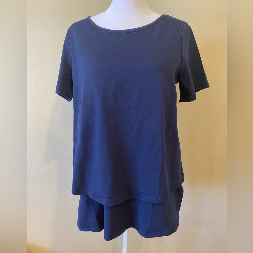 DG2 By Diane Gilman Cute Layered Tee Size XS